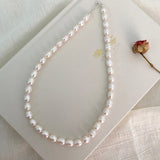Freshwater Pearl Necklace 925 Sterling Silver Jewelry for Women Gift