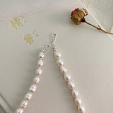 Freshwater Pearl Necklace 925 Sterling Silver Jewelry for Women Gift