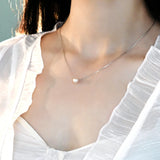 Freshwater Pearl Necklace 925 Silver Chain Jewelry Women