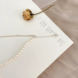 Freshwater Pearl Necklace Silver Chain Wedding Gift
