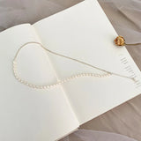Freshwater Pearl Necklace 925 Silver Chain Jewelry for Women Wedding