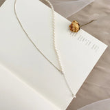 Freshwater Pearl Necklace Silver Chain Wedding Gift