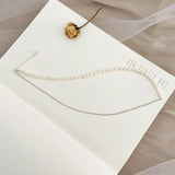 Freshwater Pearl Necklace Silver Chain Wedding Gift