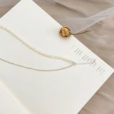 Freshwater Pearl Necklace 925 Silver Chain Jewelry for Women Wedding