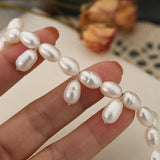 Freshwater Pearl Necklace 925 Silver Clasp Growth Pattern Jewelry