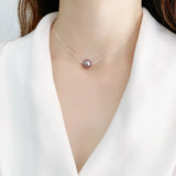 Freshwater Pearl Necklace 925 Silver Women's Jewelry