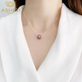 Freshwater Pearl Necklace 925 Silver Women's Jewelry