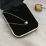 Freshwater Pearl Necklace 925 Silver Women's Jewelry