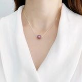 Freshwater Pearl Necklace 925 Silver Women's Jewelry