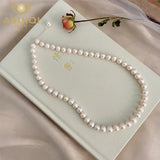 Freshwater Pearl Necklace 925 Silver Jewelry for Women