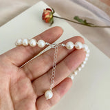 Freshwater Pearl Necklace 925 Silver Jewelry for Women