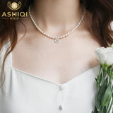 Freshwater Pearl Necklace 925 Silver Small Heart Jewelry