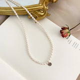 Freshwater Pearl Necklace 925 Silver Small Heart Jewelry
