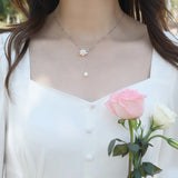 Natural Freshwater Pearl Necklace Pendant 925 Sterling Silver Chain