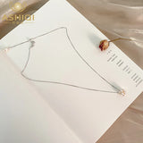 Natural Freshwater Pearl Necklace Pendant 925 Sterling Silver Chain