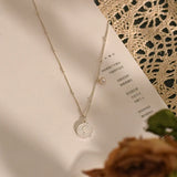 Freshwater Pearl Necklace Silver Queen Pendant Women Jewelry Gift