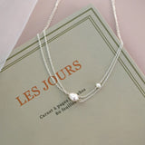 Freshwater Pearl Necklace 925 Silver Chain Jewelry Gift