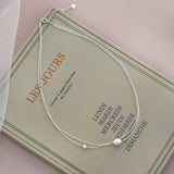 Freshwater Pearl Necklace 925 Silver Chain Jewelry Gift