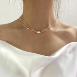 Freshwater Pearl Necklace 925 Silver Chain Jewelry Gift