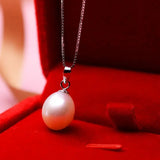 Freshwater Pearl Necklace & Pendant Set 925 Sterling Silver