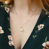 Freshwater Pearl Necklace & Pendant Set 925 Sterling Silver