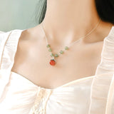 Freshwater Pearl Peach Pendant Choker Necklace 925 Sterling Silver