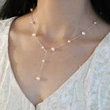 Freshwater Pearl Pendant Necklace 925 Sterling Silver Jewelry Women