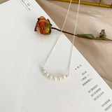 Freshwater Pearl Pendant Necklace 925 Sterling Silver Women Gift