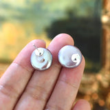 Purple Freshwater Pearl 925 Silver Earrings for Women