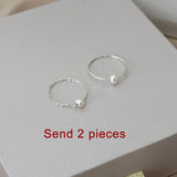 Freshwater Pearl Ring 925 Sterling Silver Jewelry for Girls