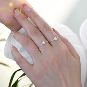 Freshwater Pearl Ring 925 Silver Jewelry for Girls