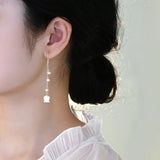 Freshwater Pearl Shell Flower Earrings 925 Sterling Silver Jewelry