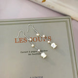 Freshwater Pearl Shell Flower Earrings 925 Sterling Silver Jewelry