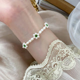 Freshwater Pearl Flower Bracelet 925 Sterling Silver Women's Jewelry