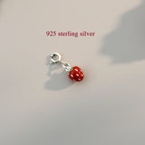 Strawberry Pearl Pendant Bracelet 925 Silver Jewelry