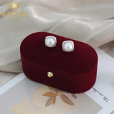 Freshwater Pearl Stud Earrings 925 Sterling Silver Jewelry