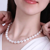 Freshwater Pearl Choker Necklace 7-8mm High Quality Cultured Rice Pearl