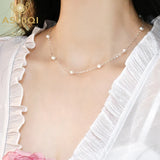 Freshwater Pearls Sterling Silver Necklace Jewelry for Women