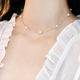 Freshwater Pearl Silver Necklace for Women