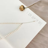 Freshwater Pearl Necklace Silver Chain Strawberry Pendant Jewelry