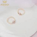 Freshwater Pearls Ring with Sterling Silver Beads - Wedding Gift
