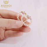 Freshwater Pearls Ring with Sterling Silver Beads - Wedding Gift