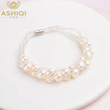 Freshwater Pearl Bracelet with Glass Beads for Women