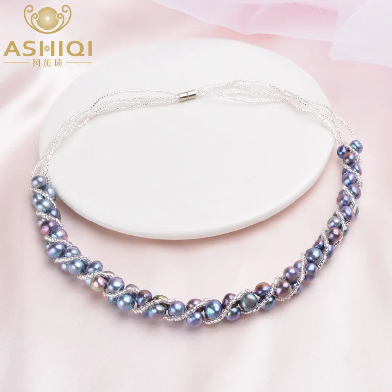 Natural Freshwater Pearl Necklace for Women Wedding