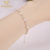 Freshwater Pearl Bracelet 925 Sterling Silver Bead Jewelry for Women