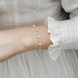 Freshwater Pearl Bracelet 925 Silver Bead Jewelry