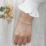 Freshwater Pearl Bracelet 925 Sterling Silver Bead Jewelry for Women