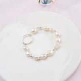 Natural Freshwater Pearl Bracelet 925 Sterling Silver Jewelry Women