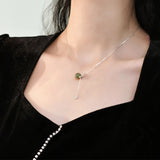 Hetian Jade 925 Silver Pendant Necklace Women's Jewelry