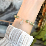 Natural Jade 925 Silver Bracelet for Women